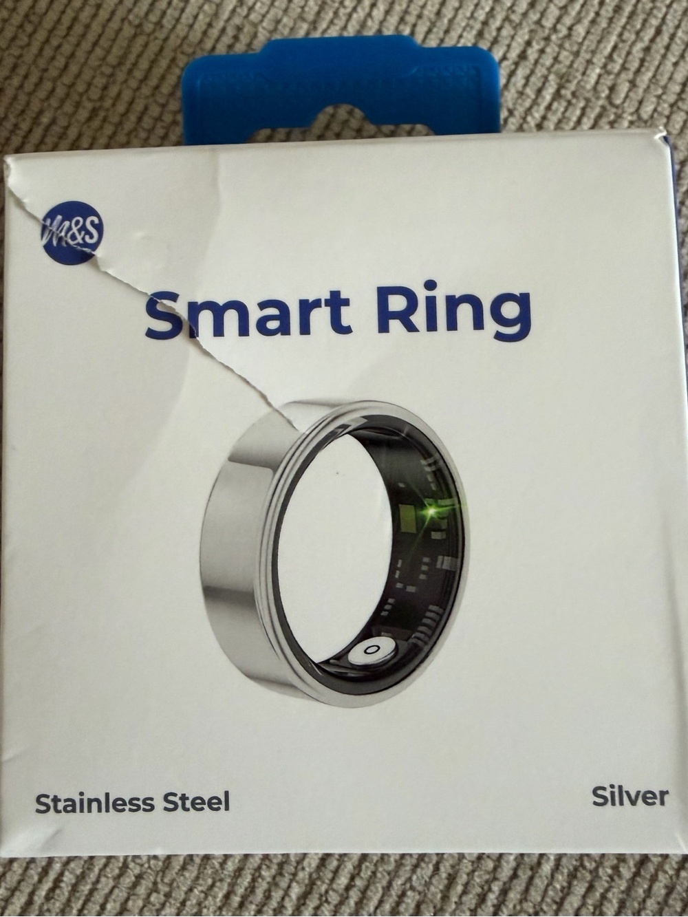 Smart Ring — Silver Stainless Steel Wearable